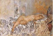 Henri Lebasque Prints Nude on Spanish Blanket oil painting on canvas
